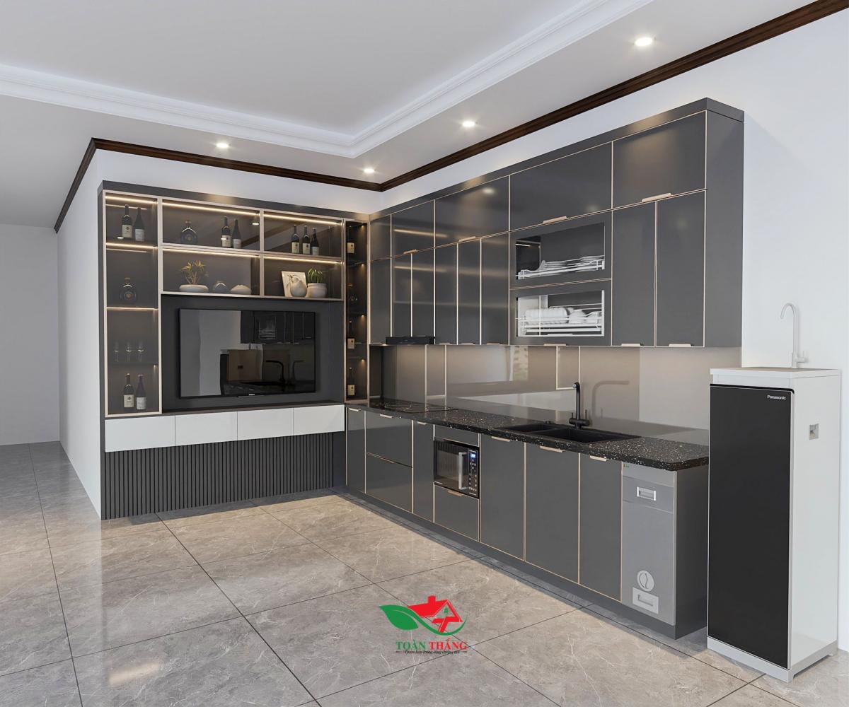 tủ bếp inox nhỏ
