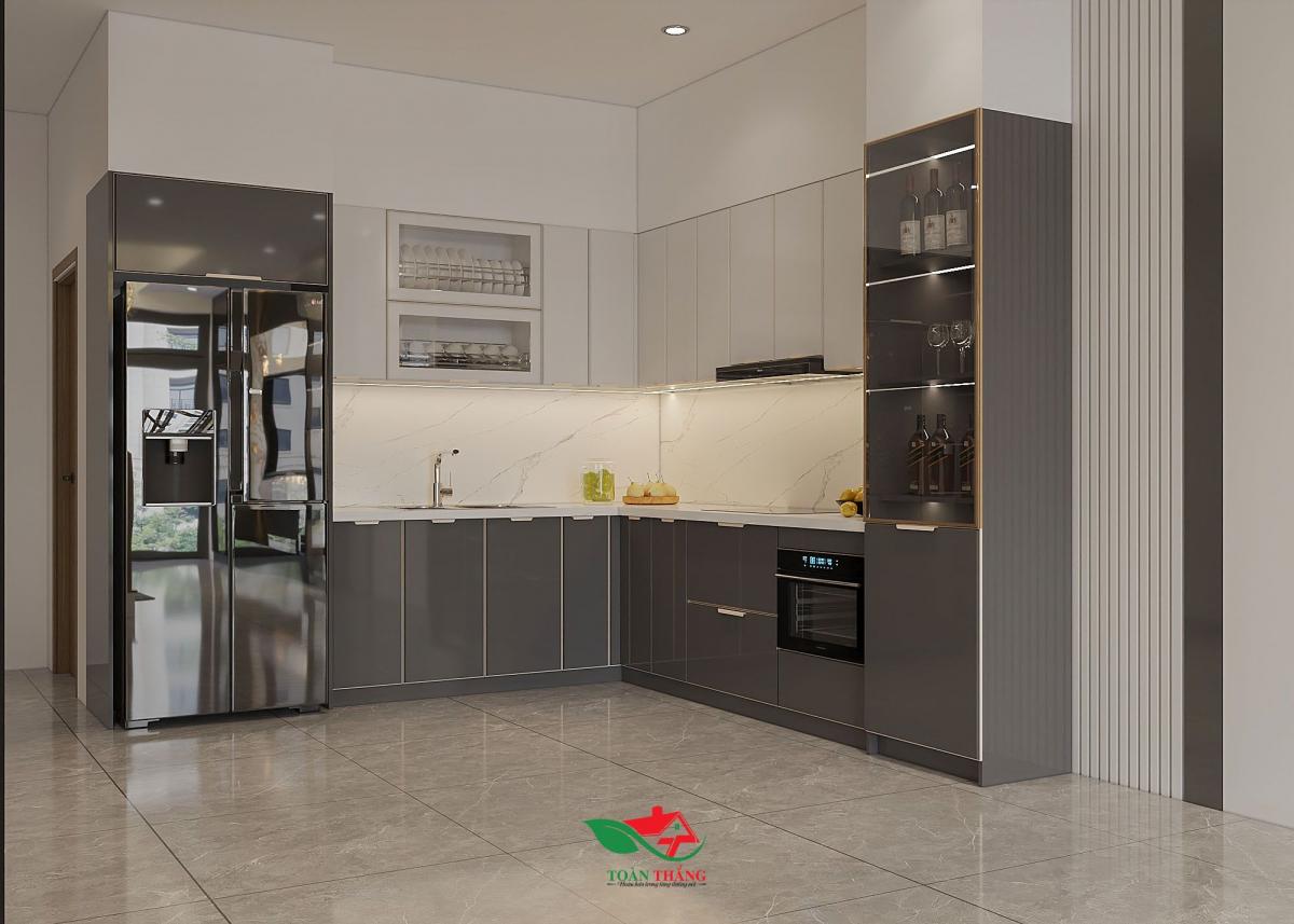 tủ bếp inox nhỏ