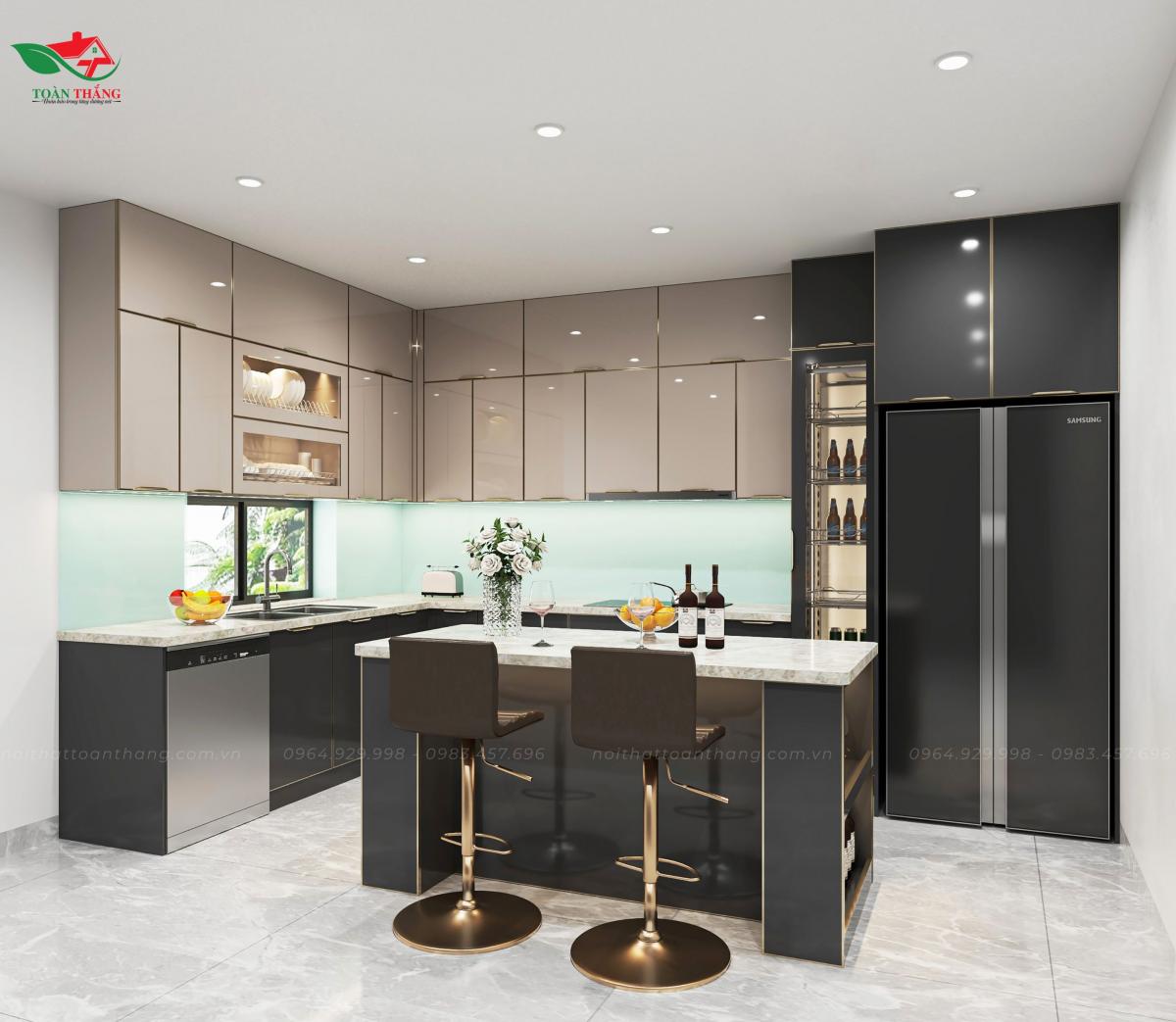 tủ bếp inox 304