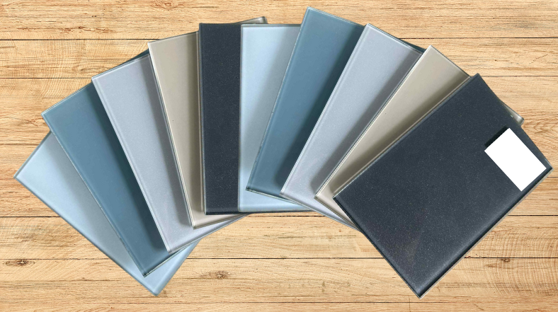 tủ bếp inox cánh kính