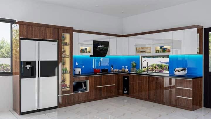 tủ bếp nhựa picomat cánh acrylic