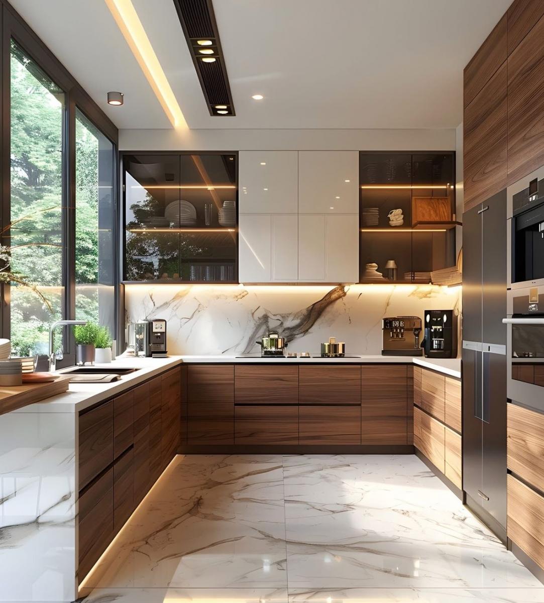 tủ bếp gỗ công nghiệp