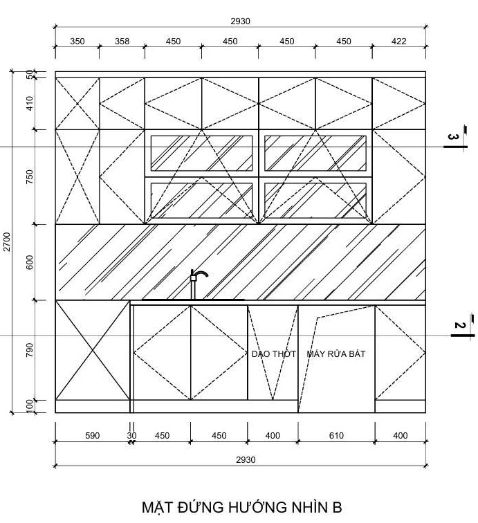 tủ bếp inox cánh kính