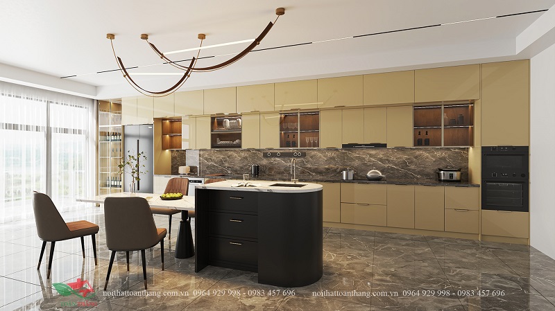 tủ bếp innox cánh kính tủ bếp innox cánh kính