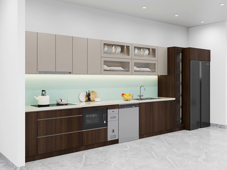 tủ bếp laminate