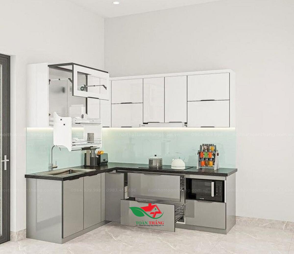 tủ bếp inox cánh kính tủ bếp inox cánh kính