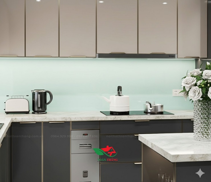 Cấu tạo của tủ bếp Inox cánh cứng