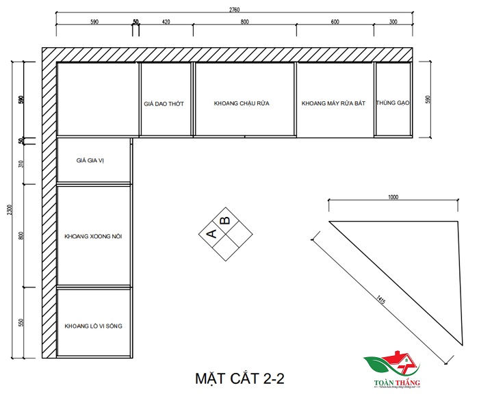 tủ bếp inox cánh kính