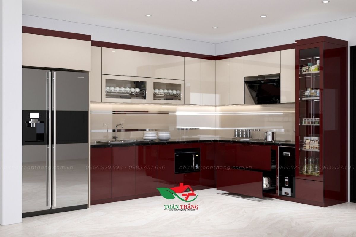 tủ bếp inox cánh kính tủ bếp inox cánh kính