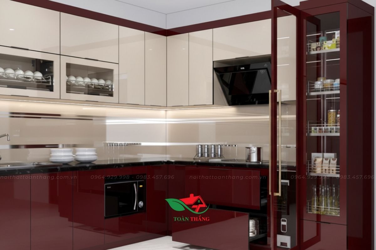 cánh kính tủ bếp