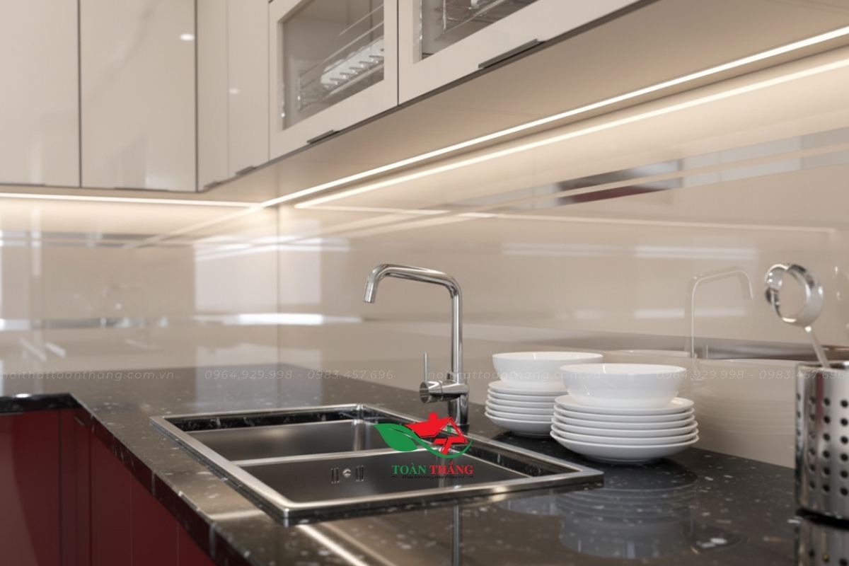 tủ bếp inox cánh kính tủ bếp inox cánh kính