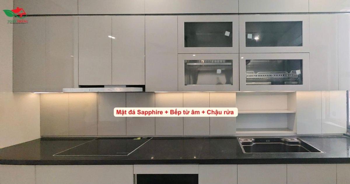 tủ bếp inox cánh Acrylic