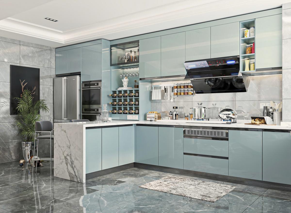 Tủ quần áo gỗ Acrylic hiện đại