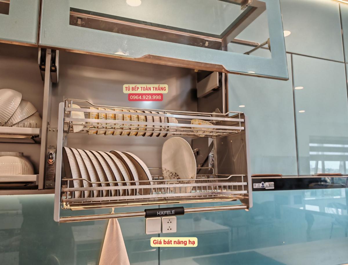 cấu tạo tủ bếp inox cánh kính