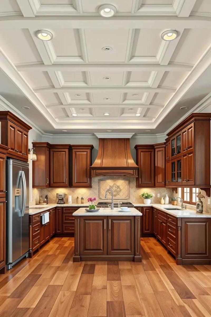 tủ bếp cổ điển