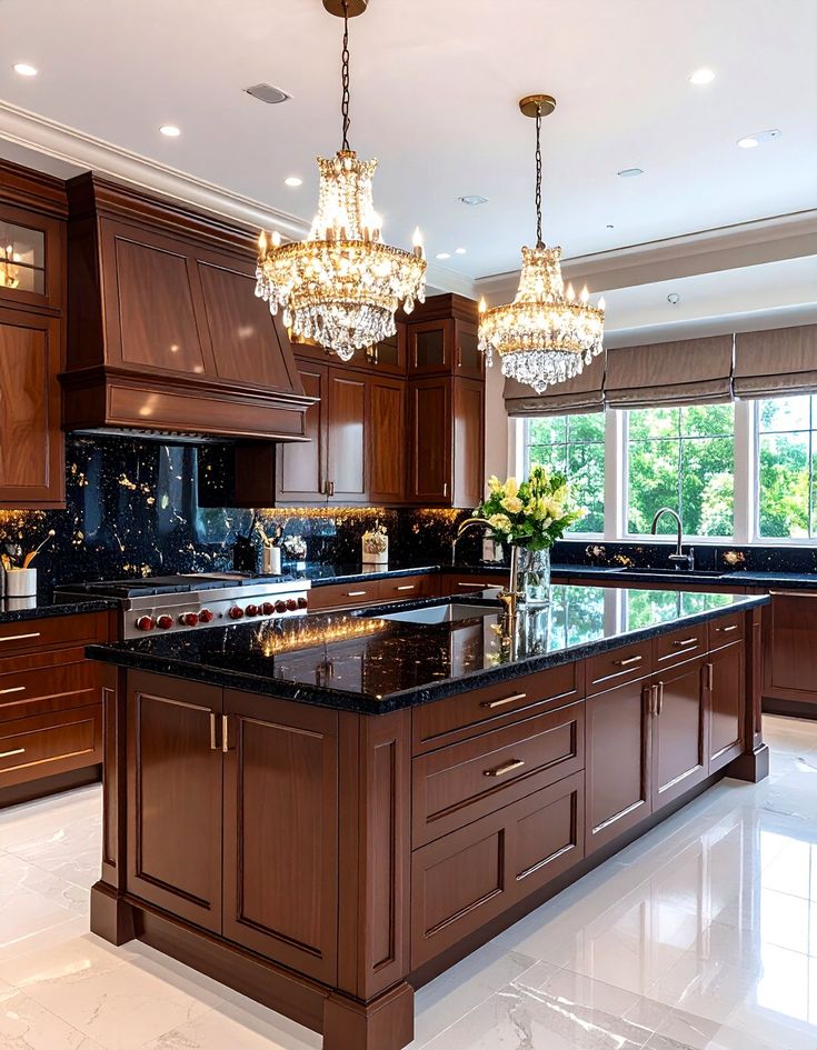 tủ bếp cổ điển