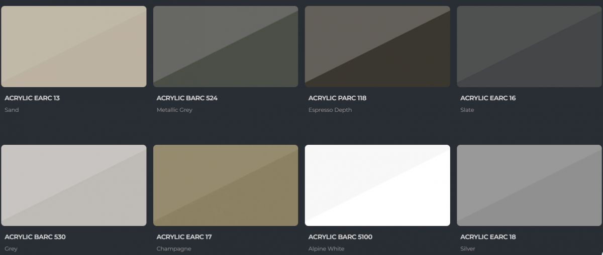 màu tủ bếp acrylic an cường