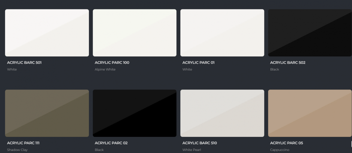 màu tủ bếp acrylic an cường