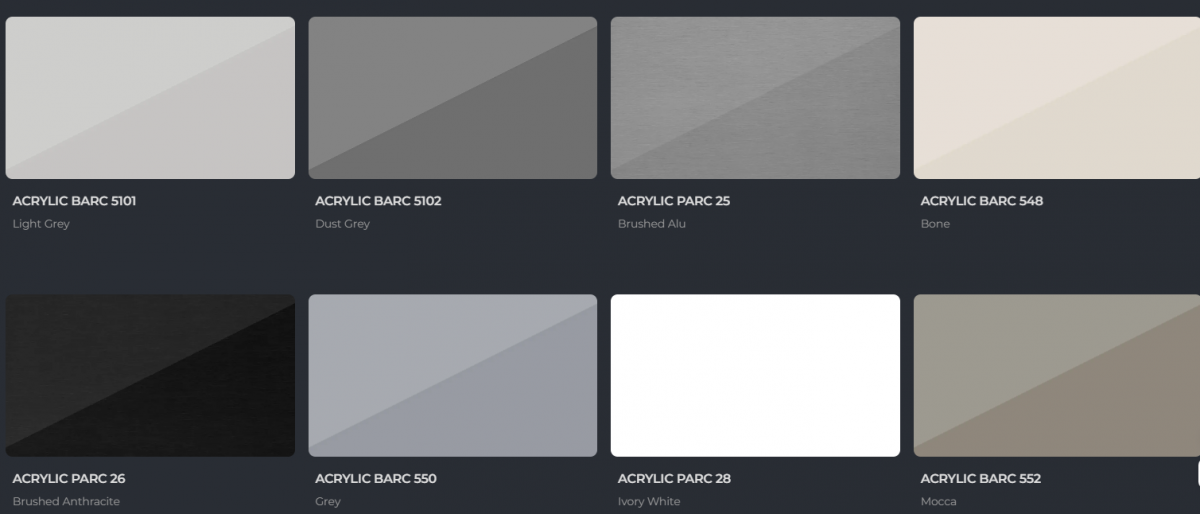 màu tủ bếp acrylic an cường