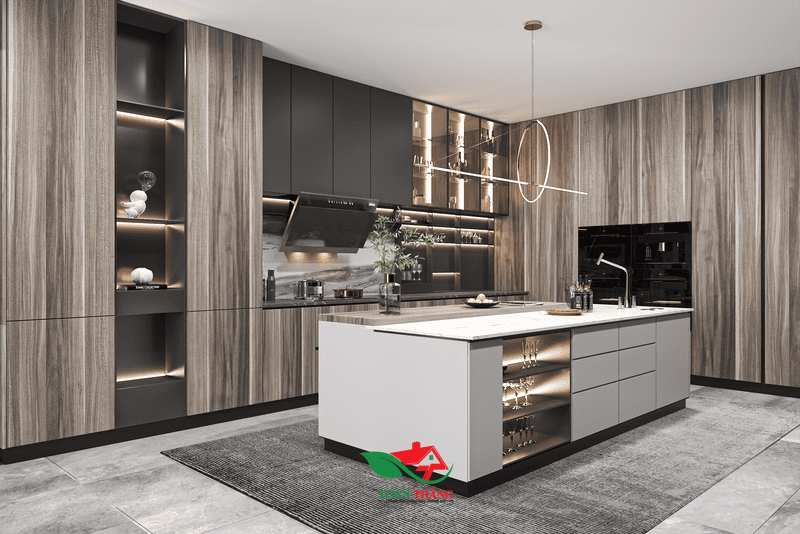 tủ bếp laminate