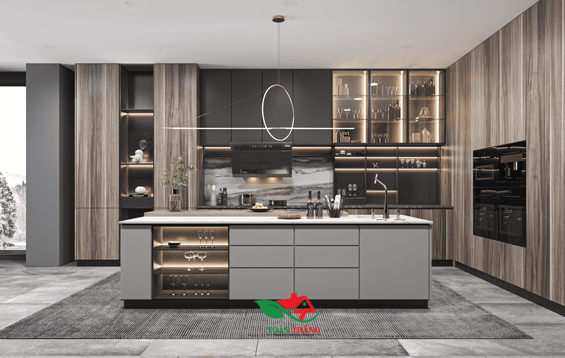 tủ bếp laminate