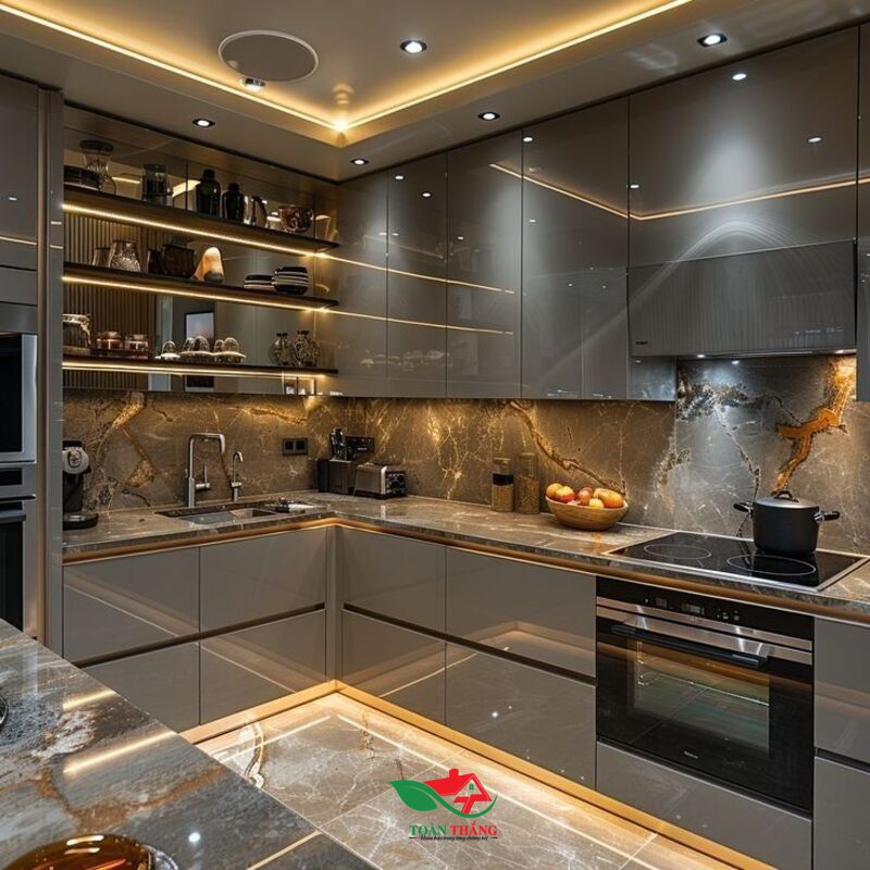 tủ bếp acrylic an cường