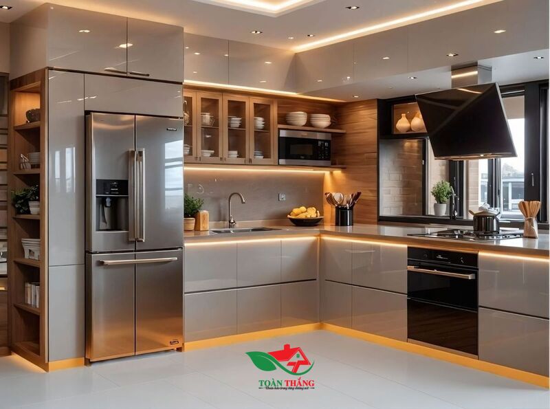 Tủ bếp gỗ MDF An Cường 