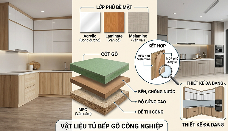 tủ bếp gỗ cn