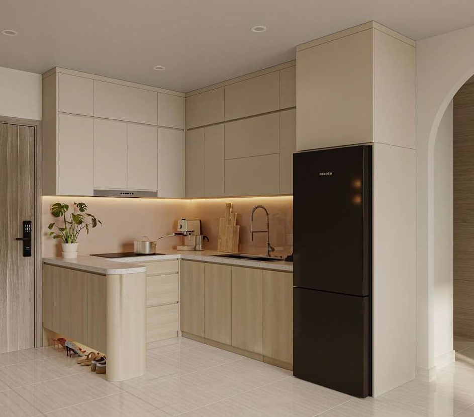 tủ bếp gỗ hiện đại