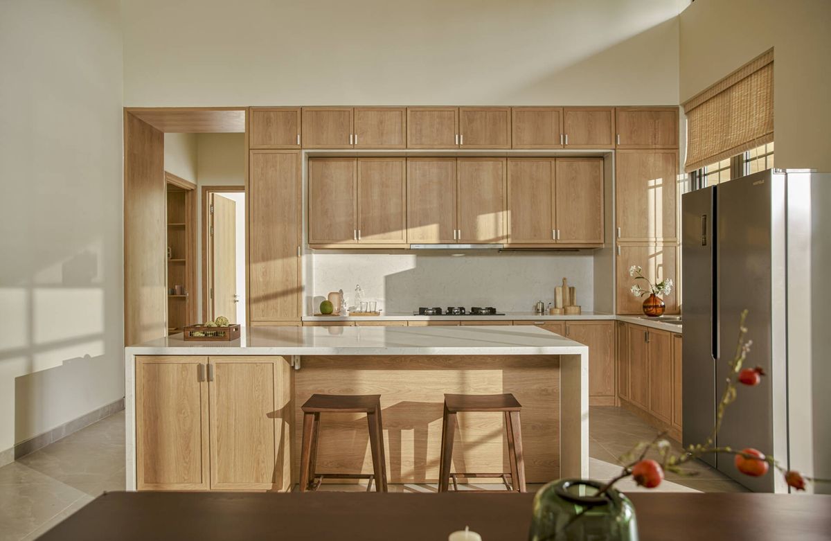 tủ bếp gỗ hiện đại