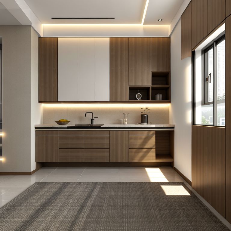 tủ bếp gỗ hiện đại