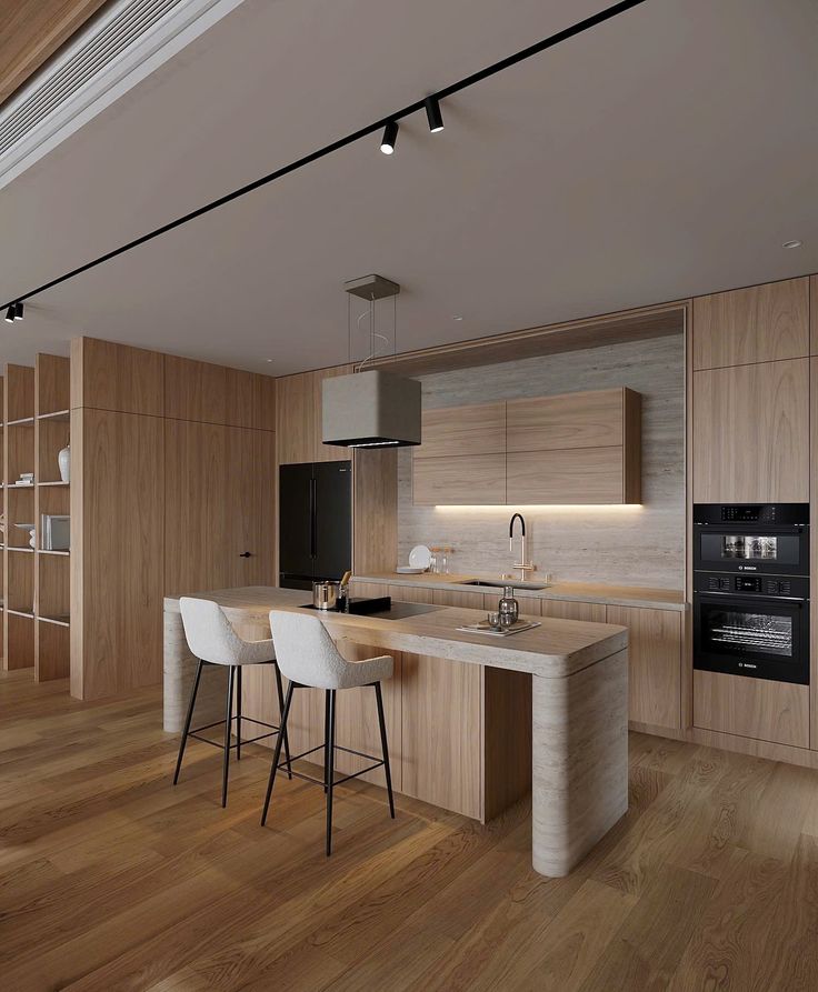 tủ bếp gỗ hiện đại