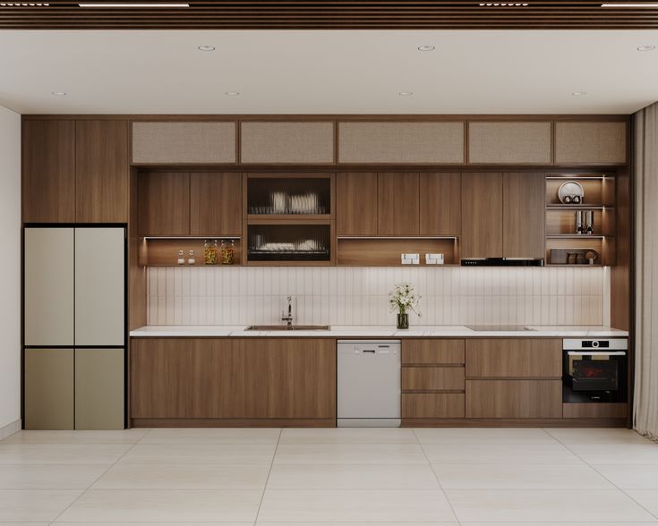 tủ bếp gỗ hiện đại