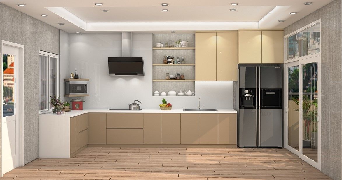 tủ bếp melamine tủ bếp melamine