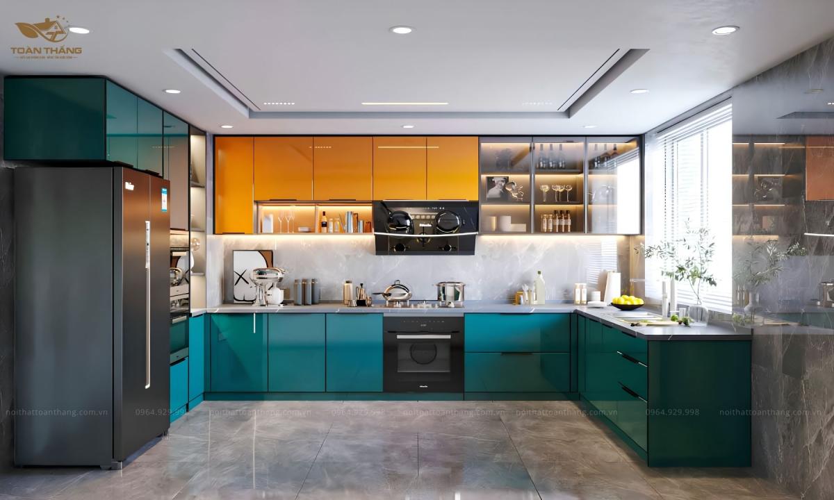 Tủ bếp chữ U Nội Thất Toàn Thắng