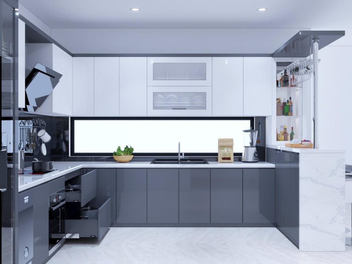 Tủ bếp chữ U Nội Thất Toàn Thắng