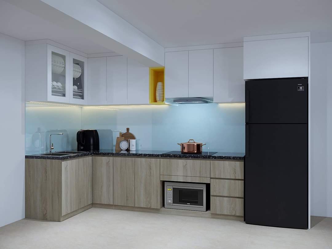 Tủ bếp inox cánh Acrylic khách 2