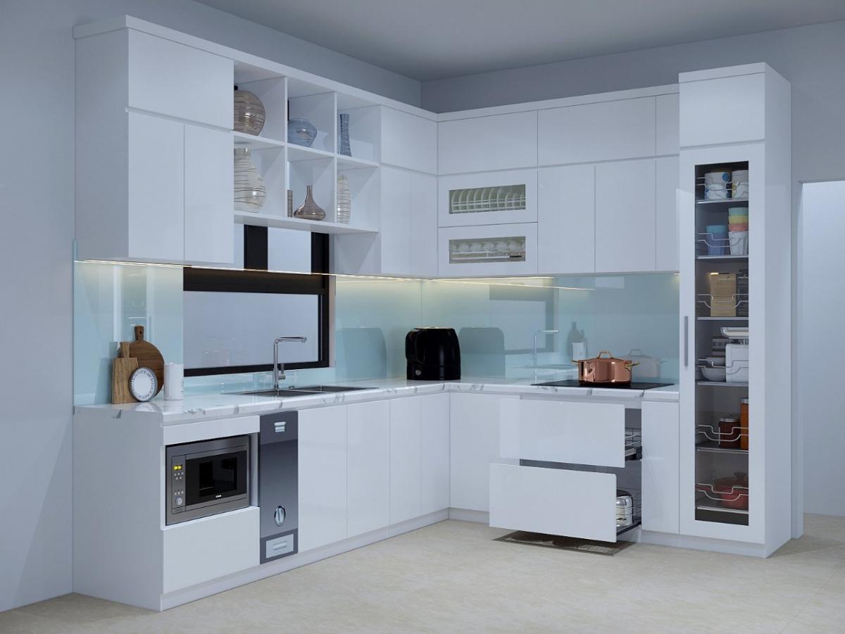 Tủ bếp inox cánh Acrylic khách 3