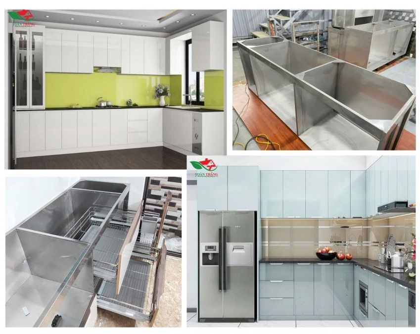 So sánh tủ bếp inox và bếp gỗ