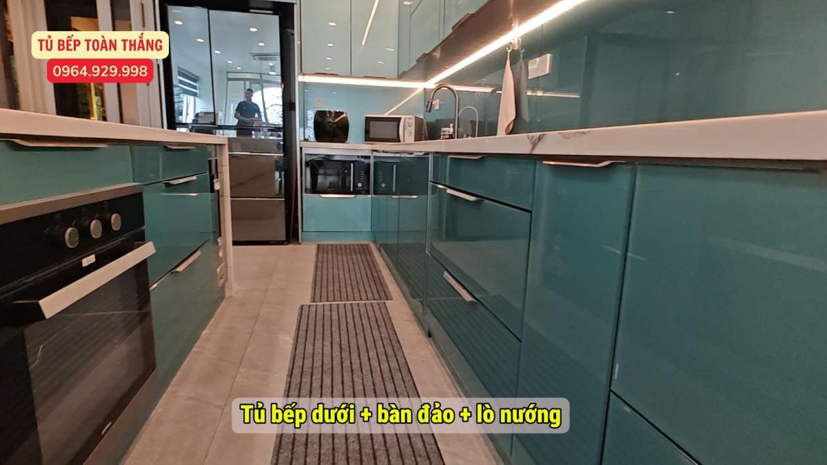 cấu tạo tủ bếp inox cánh kính
