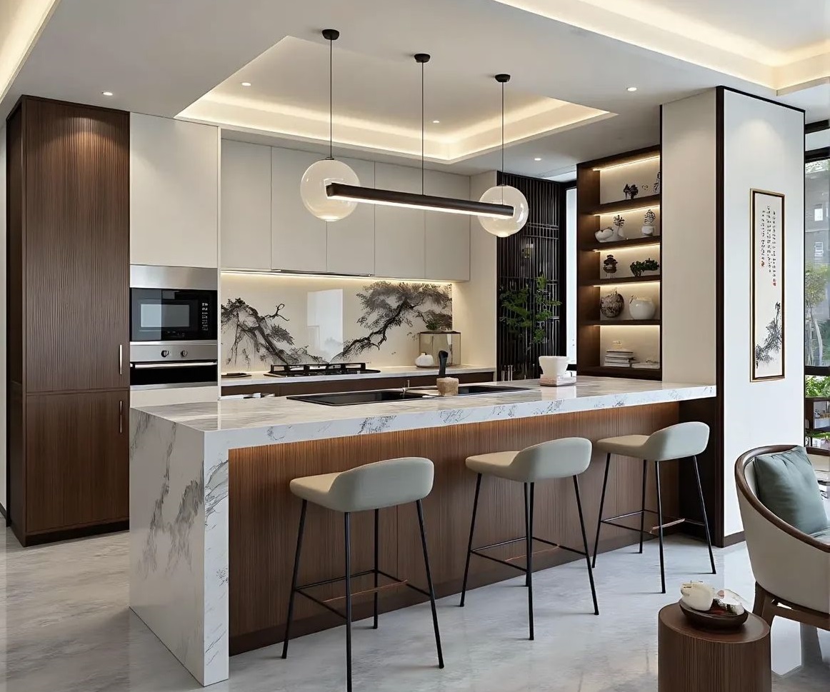 tủ bếp gỗ công nghiệp