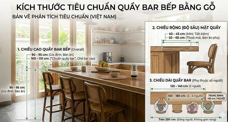 tủ bếp bar