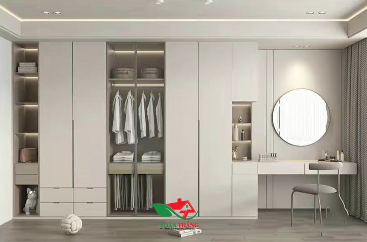 tủ quần áo cánh acrylic